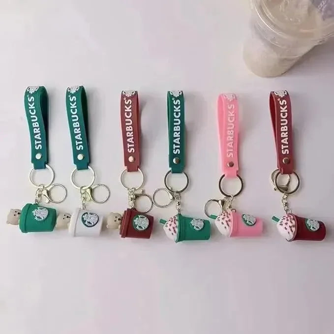 Bear-ista Brews Starbucks Cup Keychain