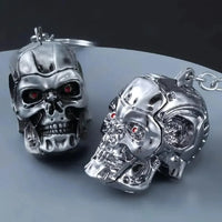 Terminator Skull Head Metal Keychain