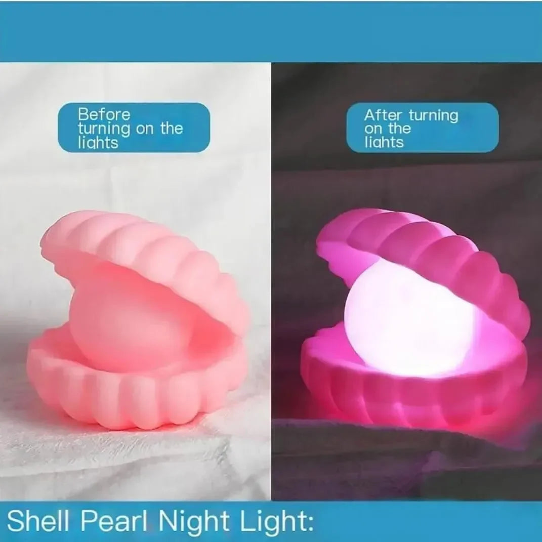 Mermaid's Glow Pearl Shell Night Light