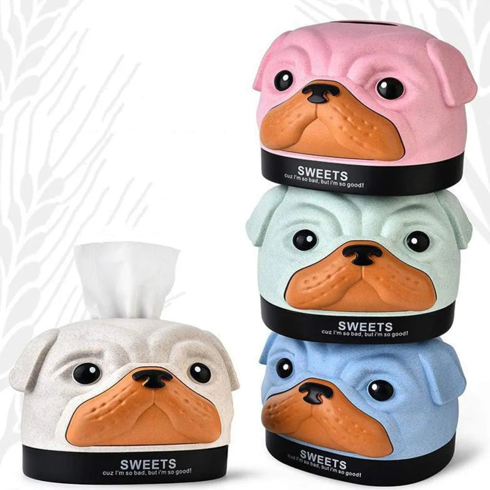 Adorable Dog Face Tissue Box