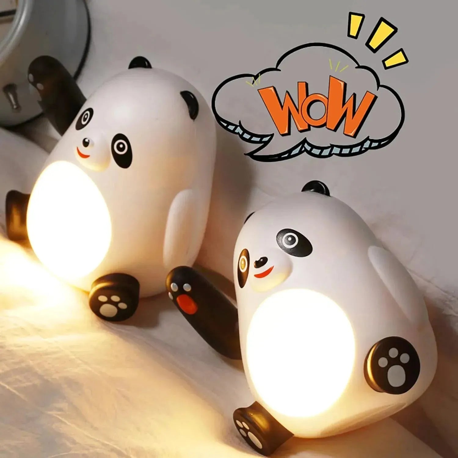 Hand Waving Panda Night Lamp