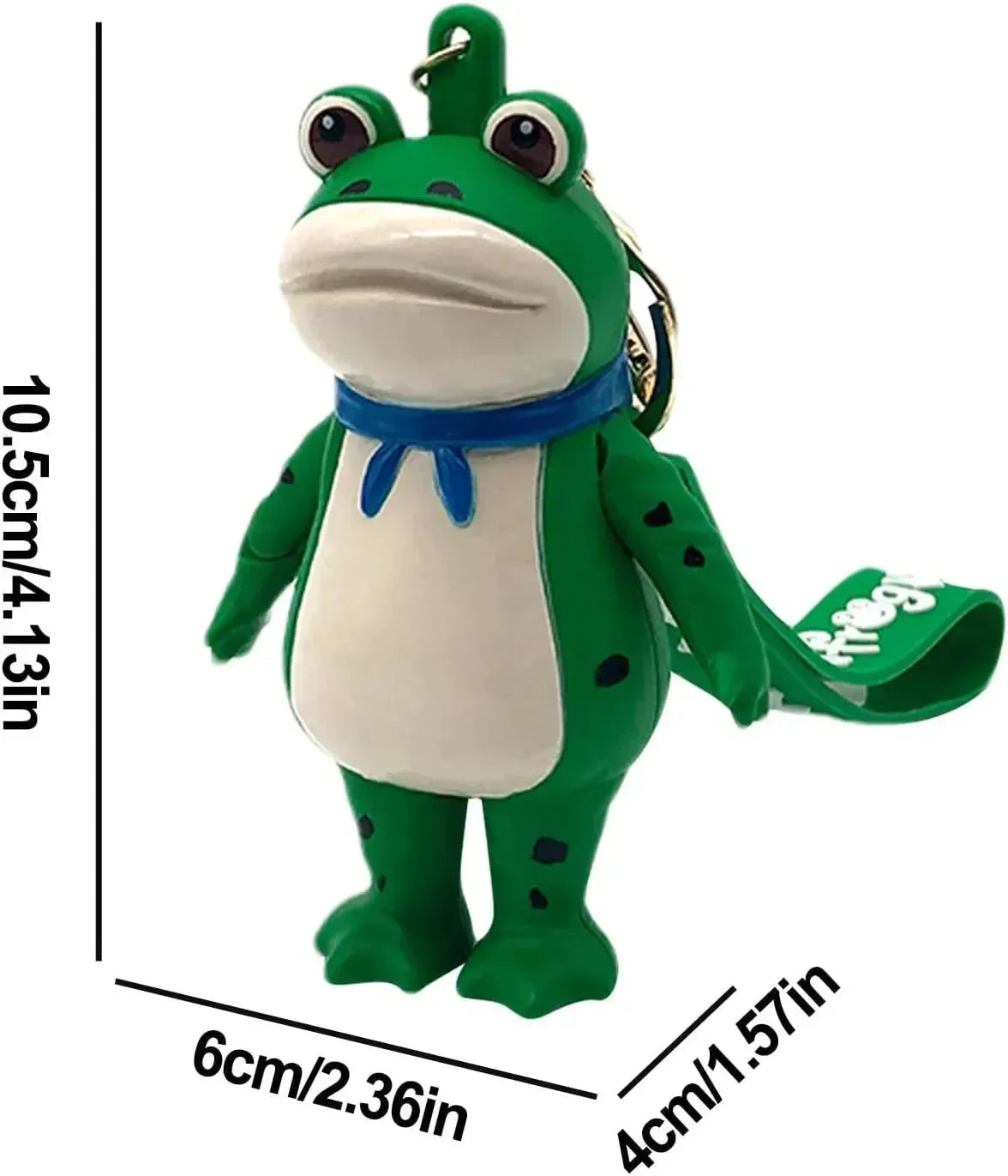 Press-To-Salute Frog Keychain