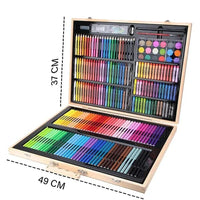 Professional Wooden Color Set Art Suitcase (251 Pcs)