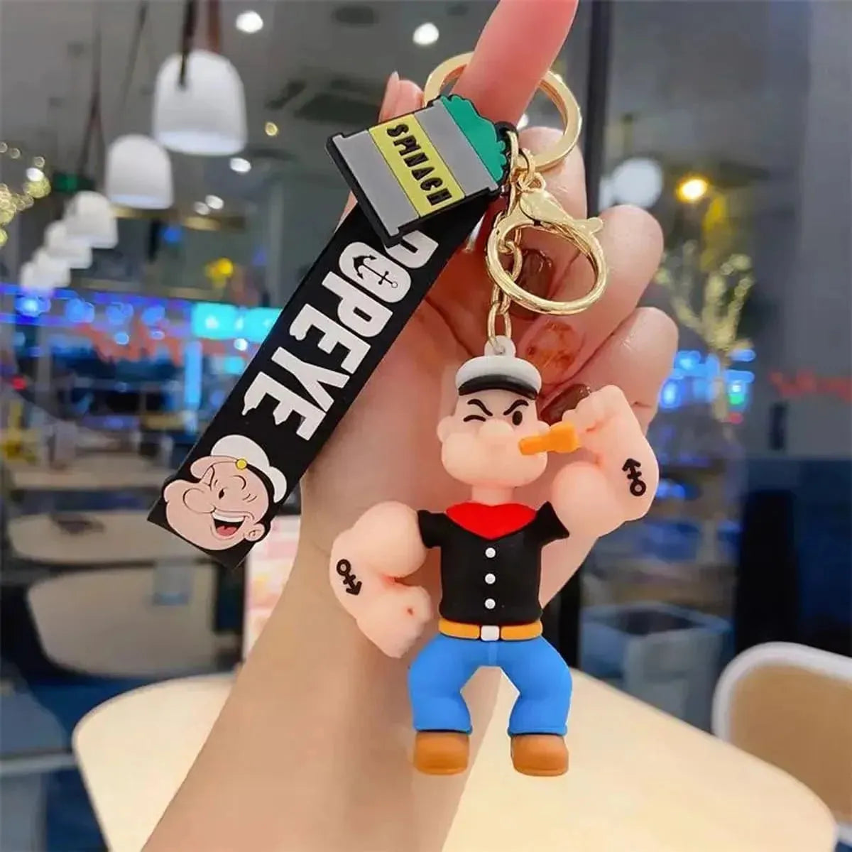 Popeye Spinach Strong 3D Keychain