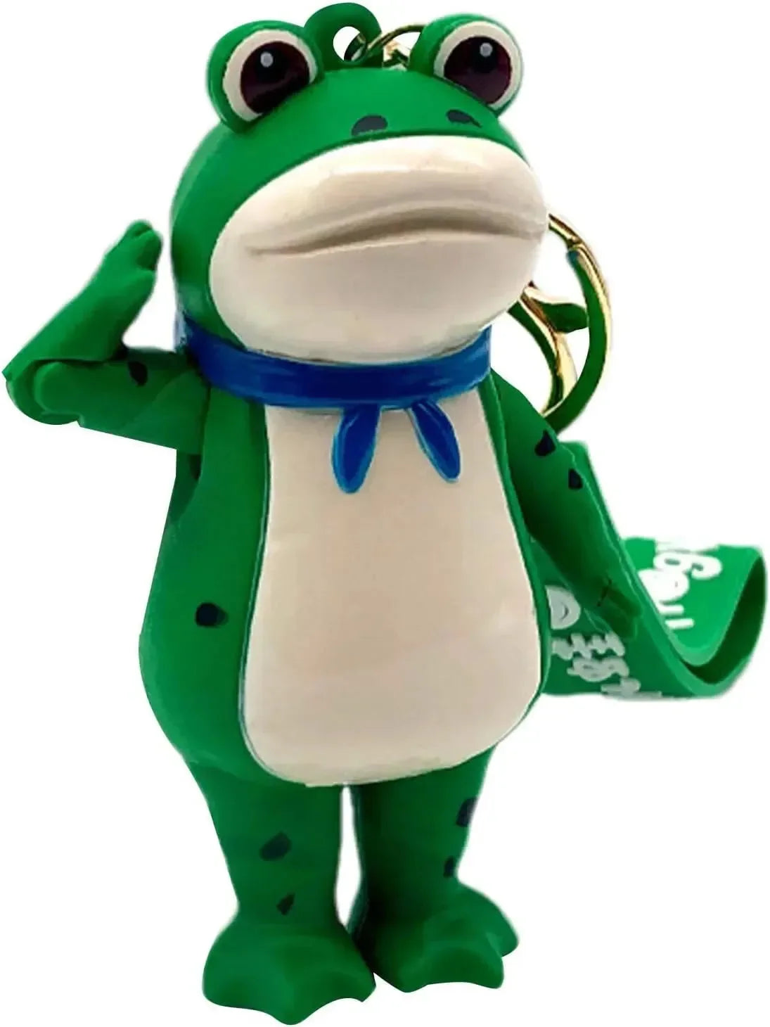 Press-To-Salute Frog Keychain