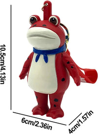 Press-To-Salute Frog Keychain
