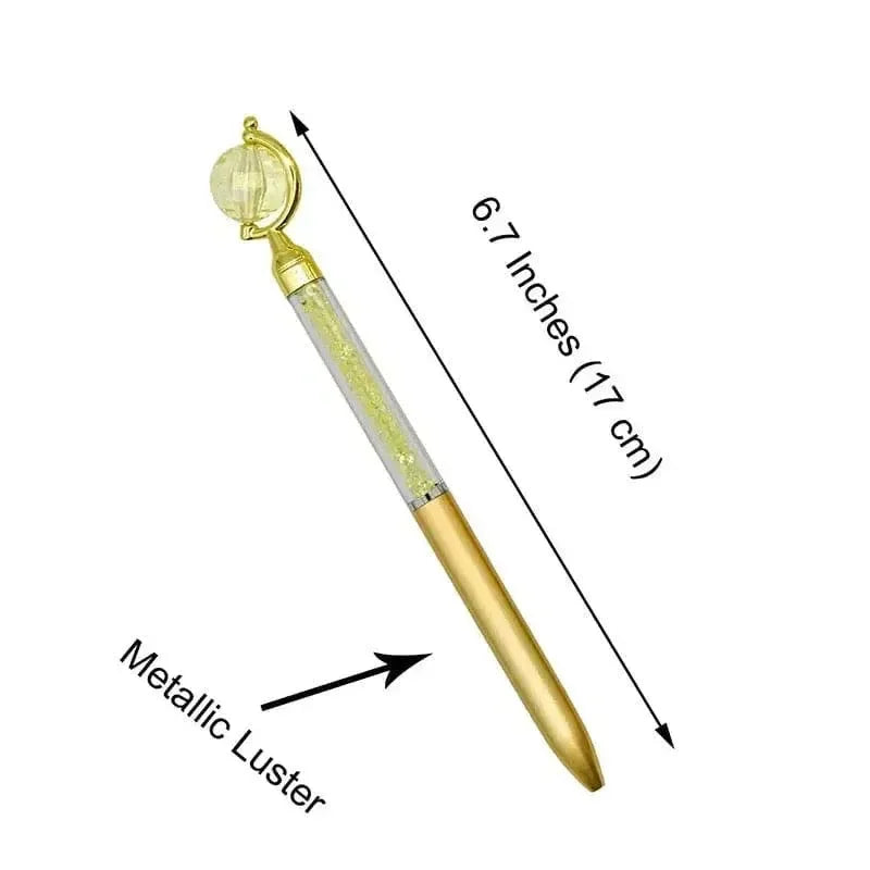 Crystal Globe Earth Ballpoint Pen