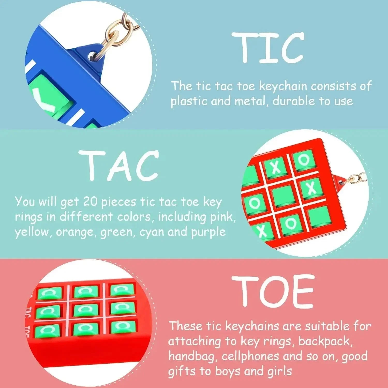 Pocket XO Tic Tac Toe Keychain