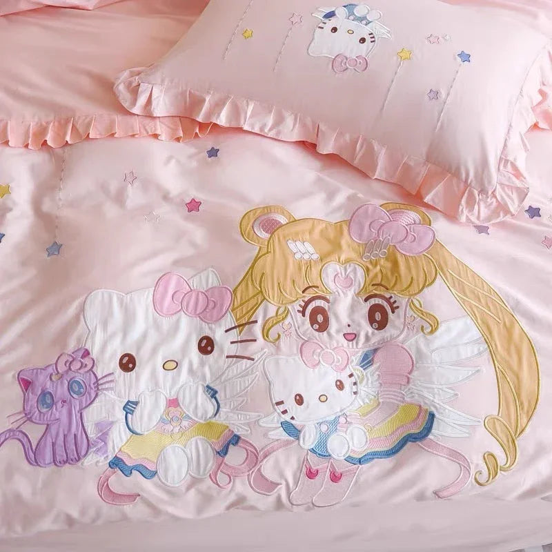 Kawaii Kitty Girls Bedding Set PN7019 - Bear Hugs