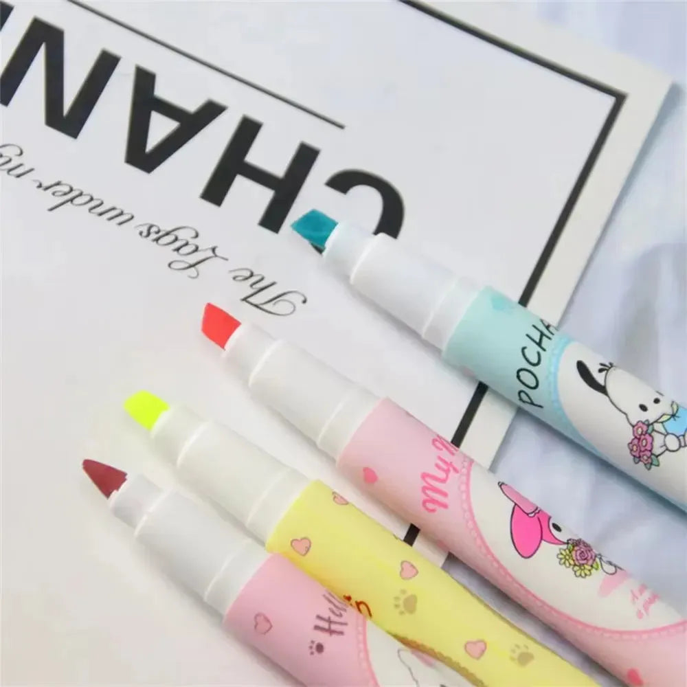 Sanrio Kawaii Pouch Highlighter (Set of 6)