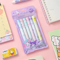 Sanrio Kawaii Pouch Highlighter (Set of 6)