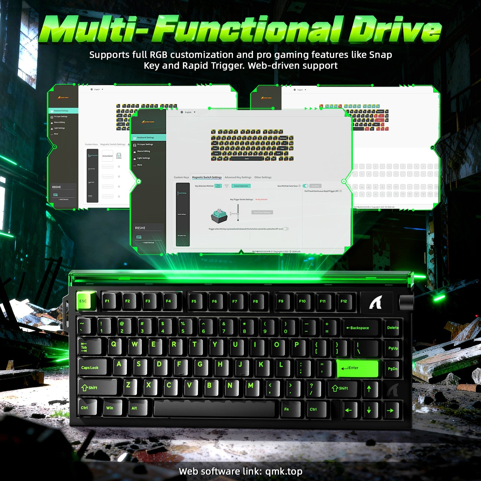 ATTACK SHARK R85 HE Rapid Trigger Keyboard