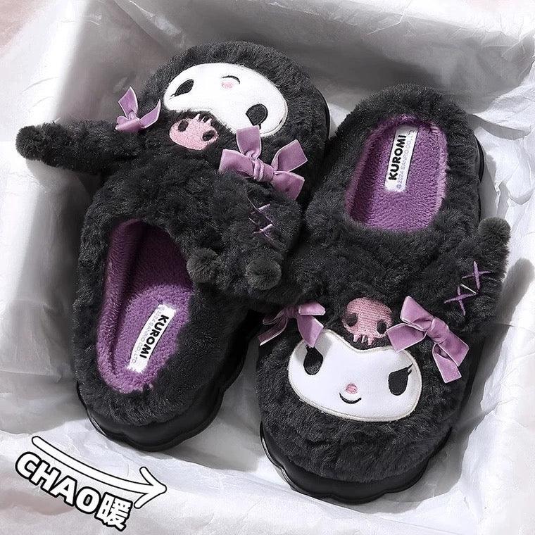 Kuromi & My Melody Fluffy Cloud Slippers