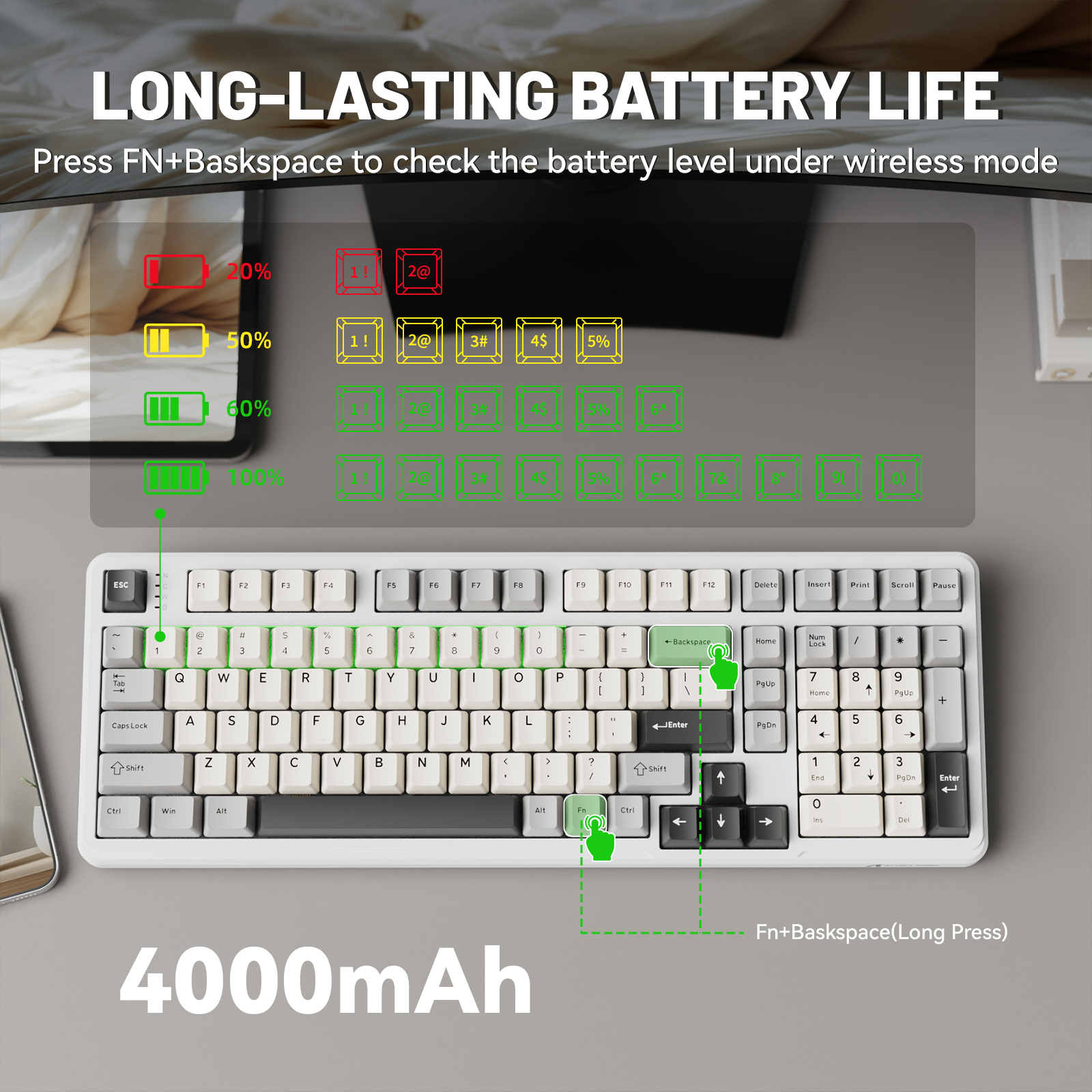 ATTACK SHARK X98 Wireless Mechanical Keyboard
