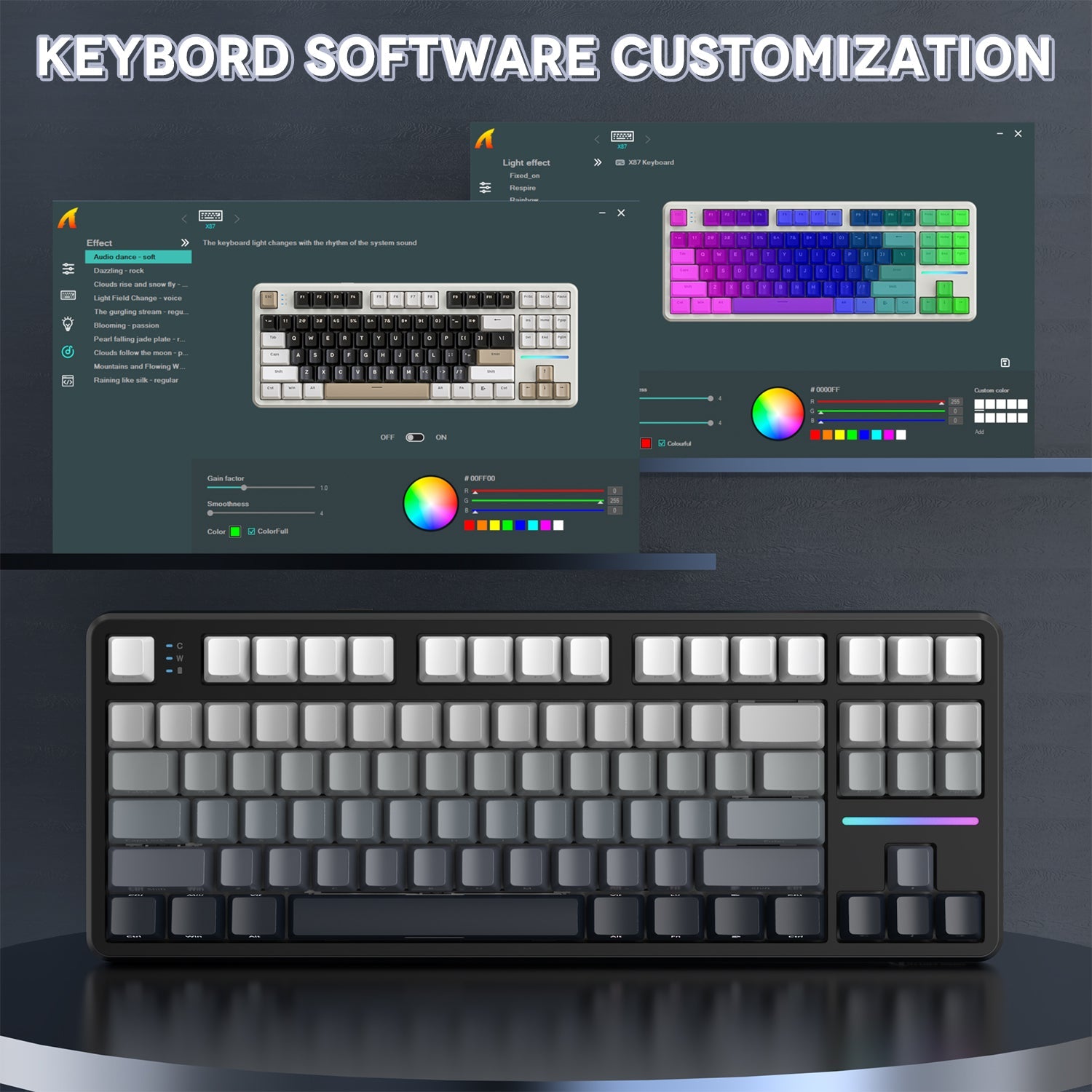 ATTACK SHARK X87 Tri-Mode Gasket Mechanical Keyboard