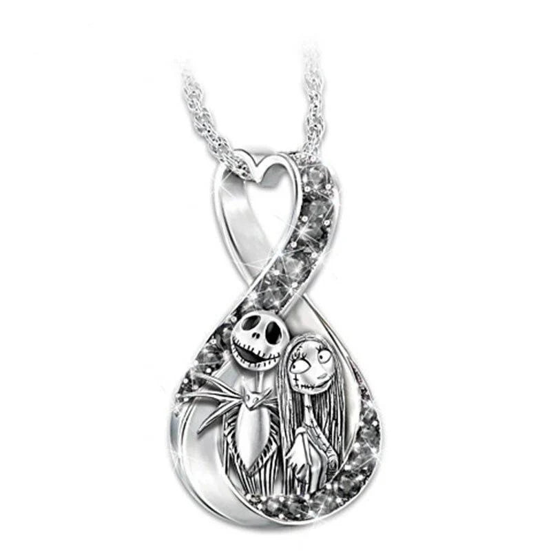 Sally & Jack Skellington Couple Necklace Set