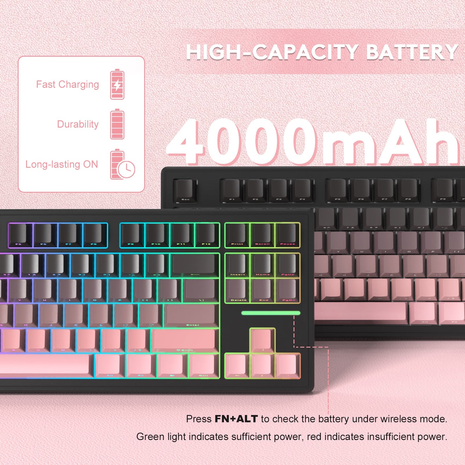 ATTACK SHARK M87 Wireless Mechanical Keyboard - Bear Hugs