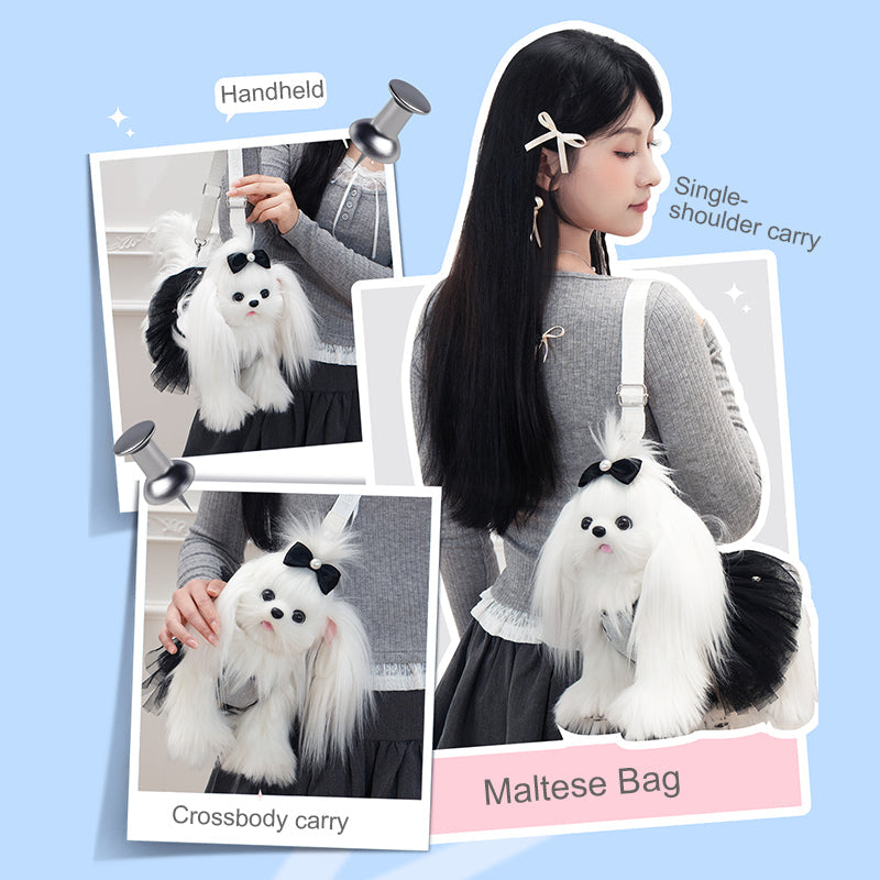 Chongker Realistic Maltese Shoulder Bag - Bear Hugs