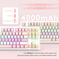 ATTACK SHARK M87 Wireless Mechanical Keyboard - Bear Hugs