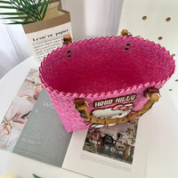 Hello Kitty Pink Petals Woven Tote Bag