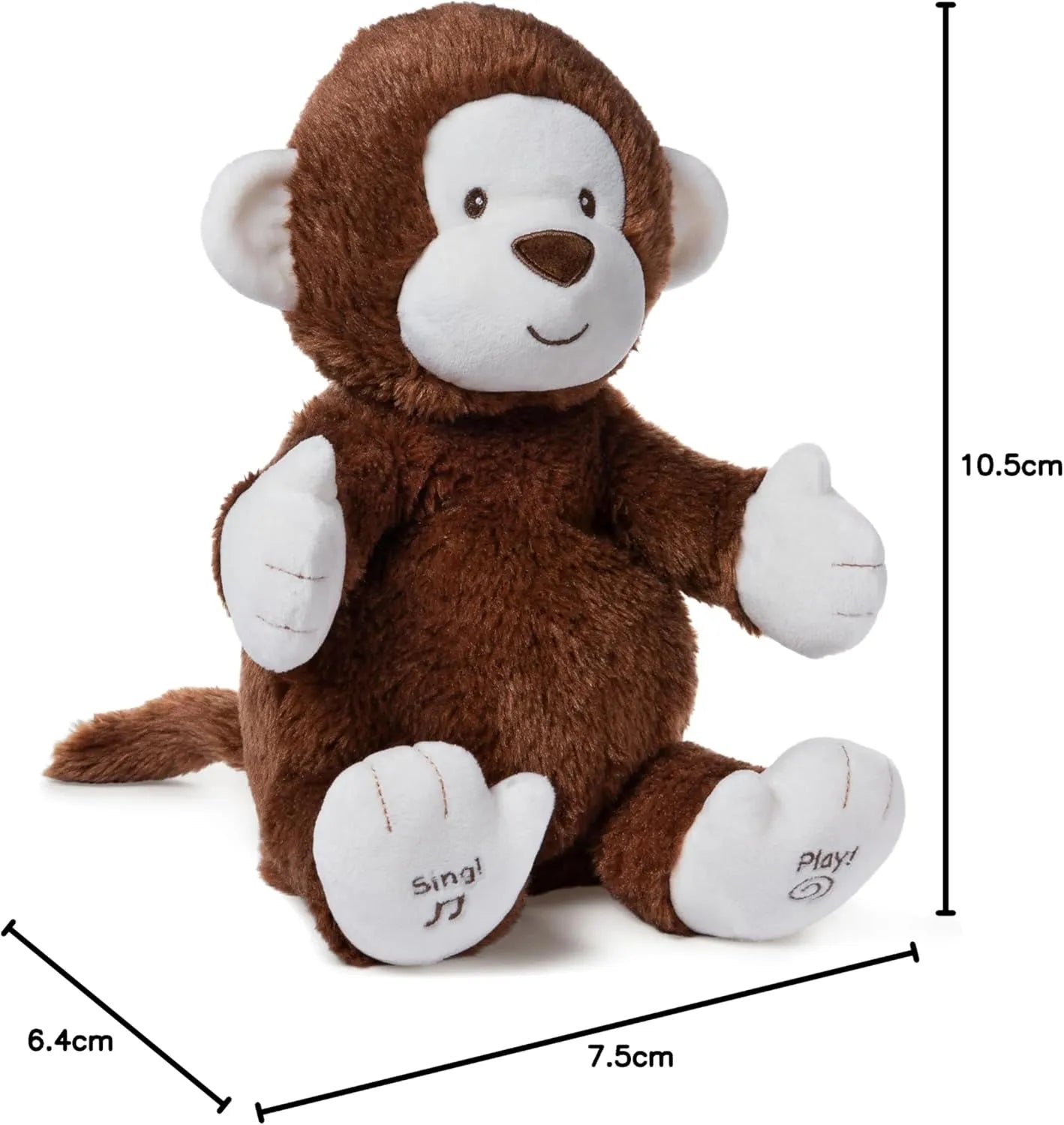 GUND Clappy Monkey Interactive Plushie - Bear Hugs