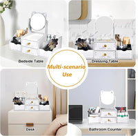 Makeup Desk Organizer with Mirror