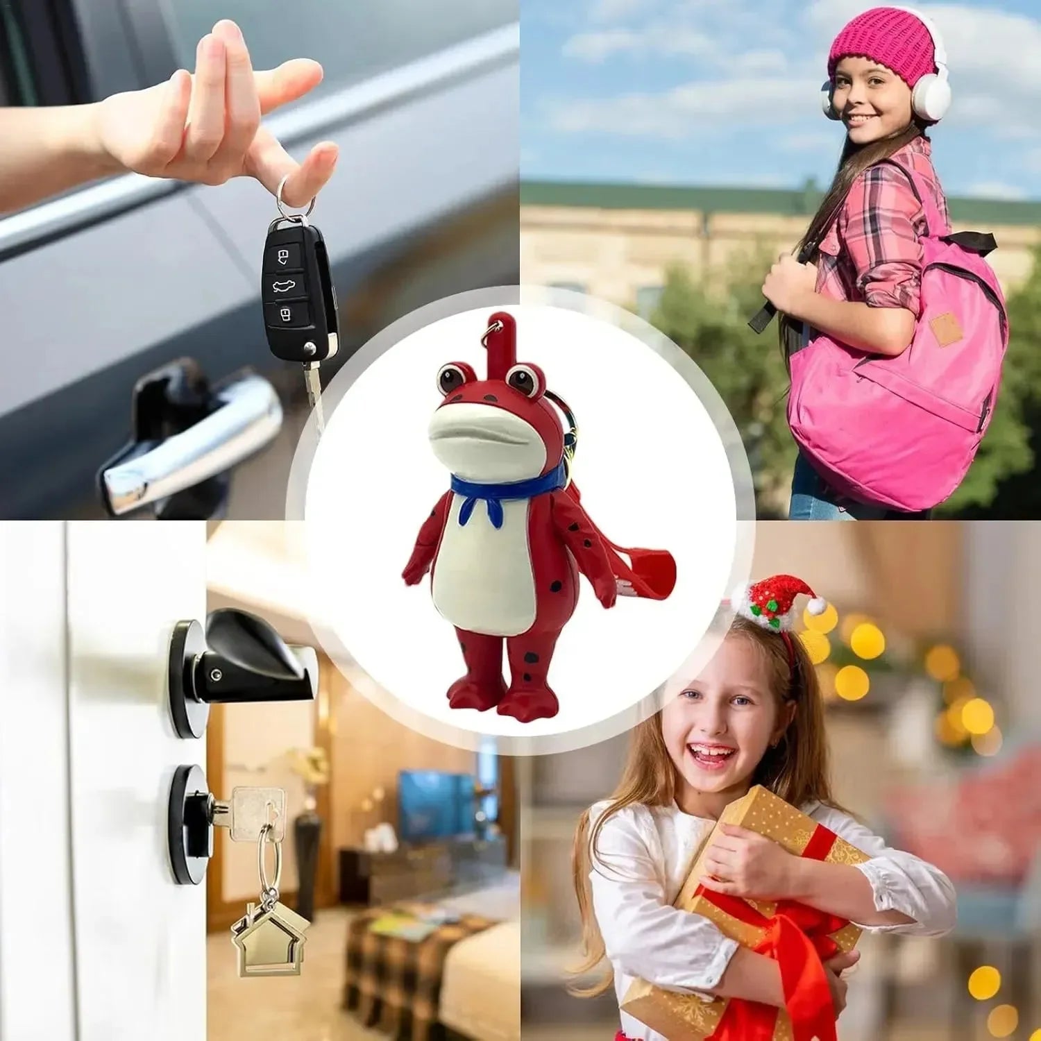 Press-To-Salute Frog Keychain