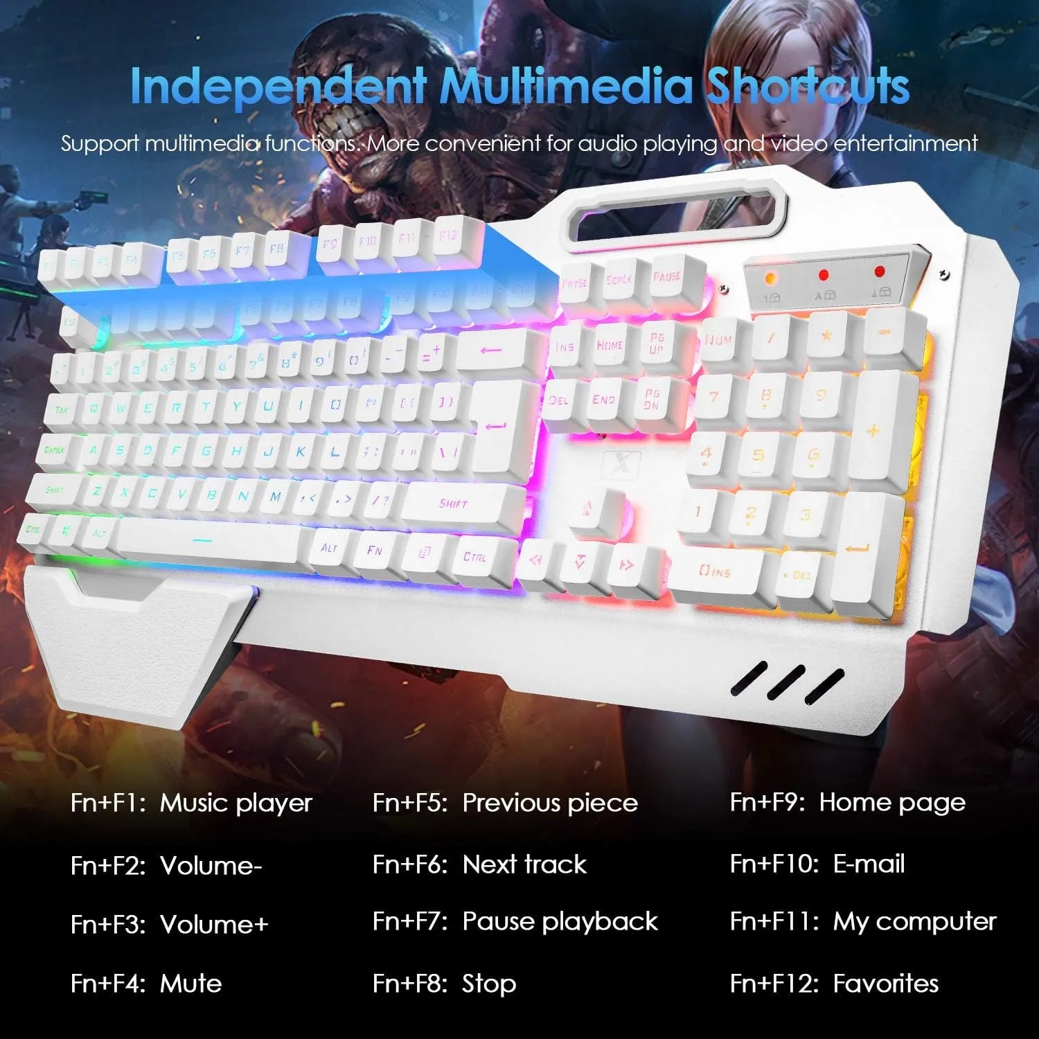 QZUKOY Mechanical Feel Gaming Keyboard and Mouse