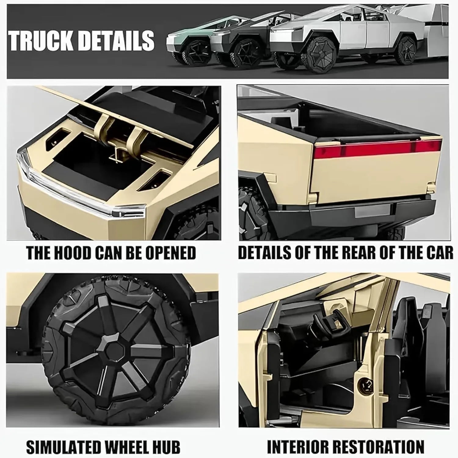 Tesla Cybertruck Die-cast 1:24 Scale