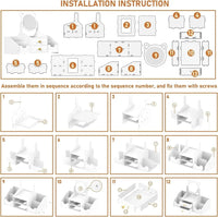 Makeup Desk Organizer with Mirror