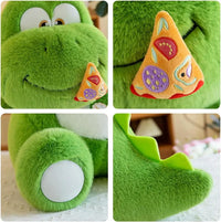 Cute Pizza Eating Dinosaur Plushie