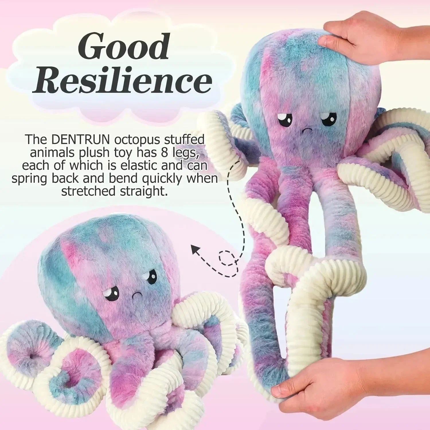 Rainbow Octopus Plushie (40 cm)