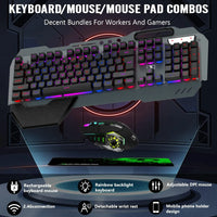 QZUKOY Mechanical Feel Gaming Keyboard and Mouse