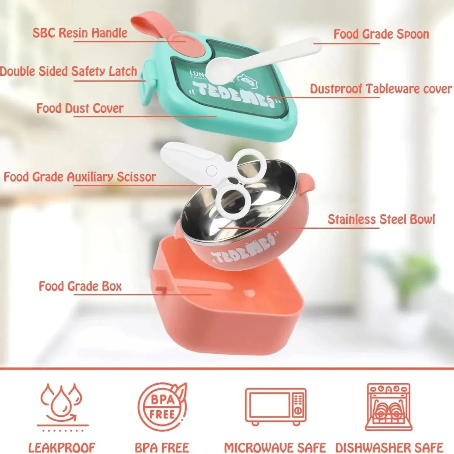 Tedemei Little Lunchling Box with Spoon