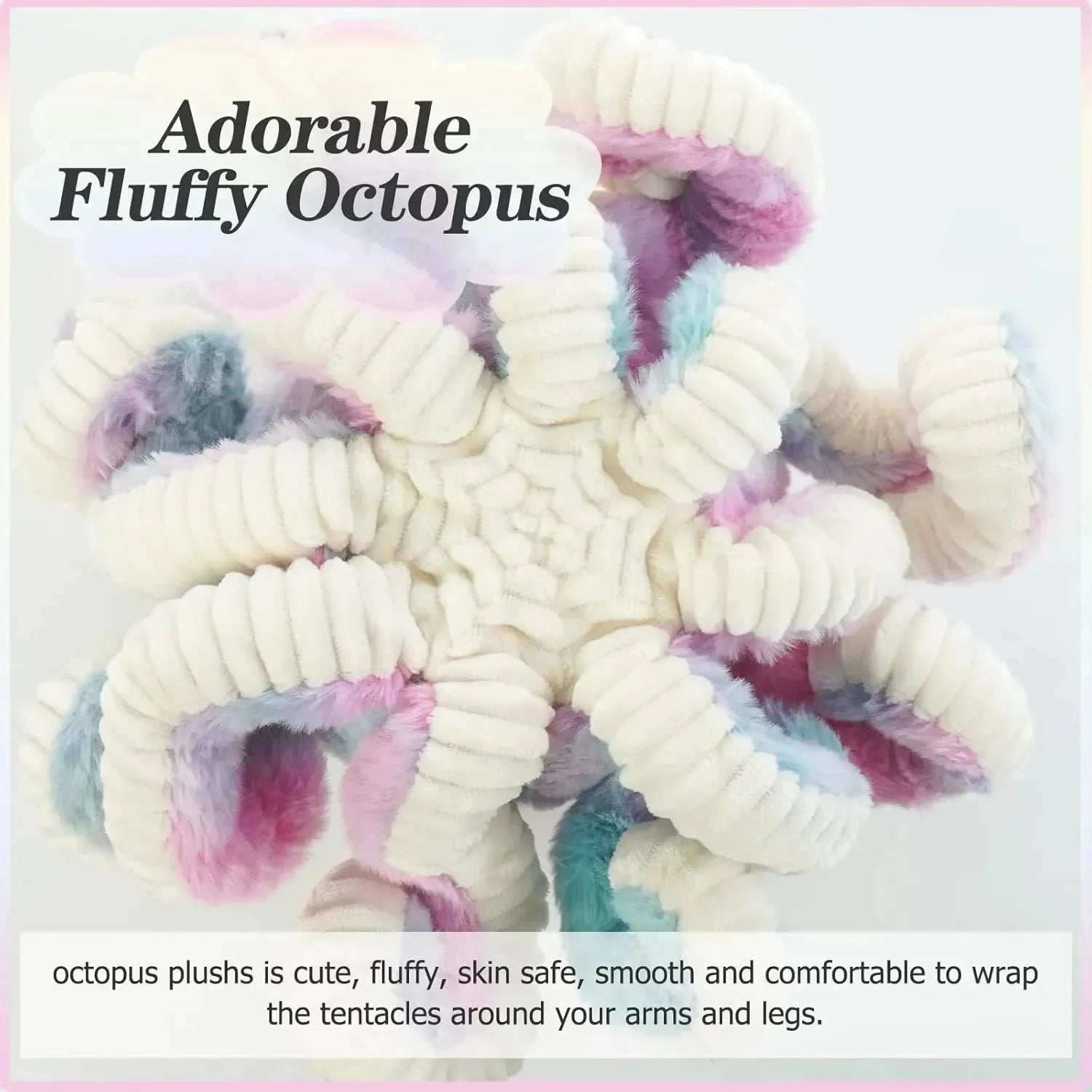 Rainbow Octopus Plushie (40 cm)