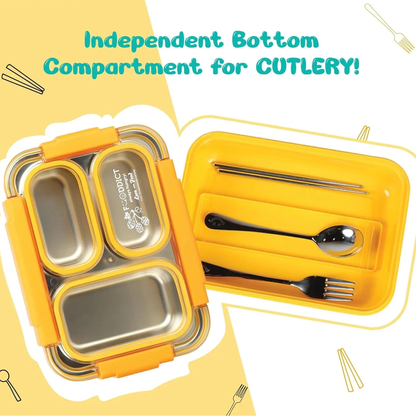 Seoul Food 3-Compartment Lunch Box (710 ml)