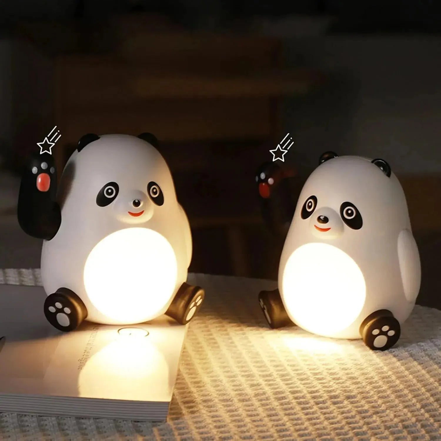 Hand Waving Panda Night Lamp