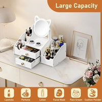 Makeup Desk Organizer with Mirror