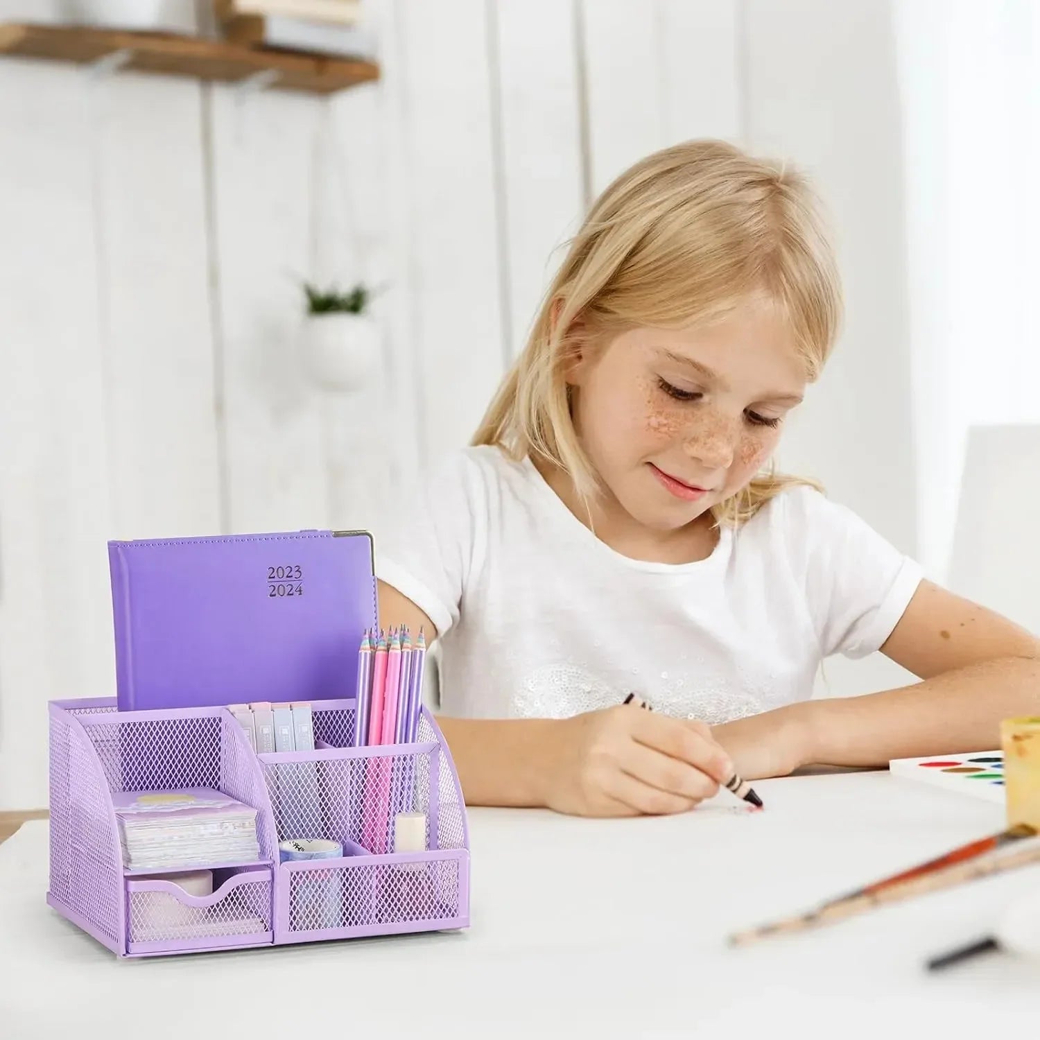 Metal Mesh Multipurpose Desk Organiser