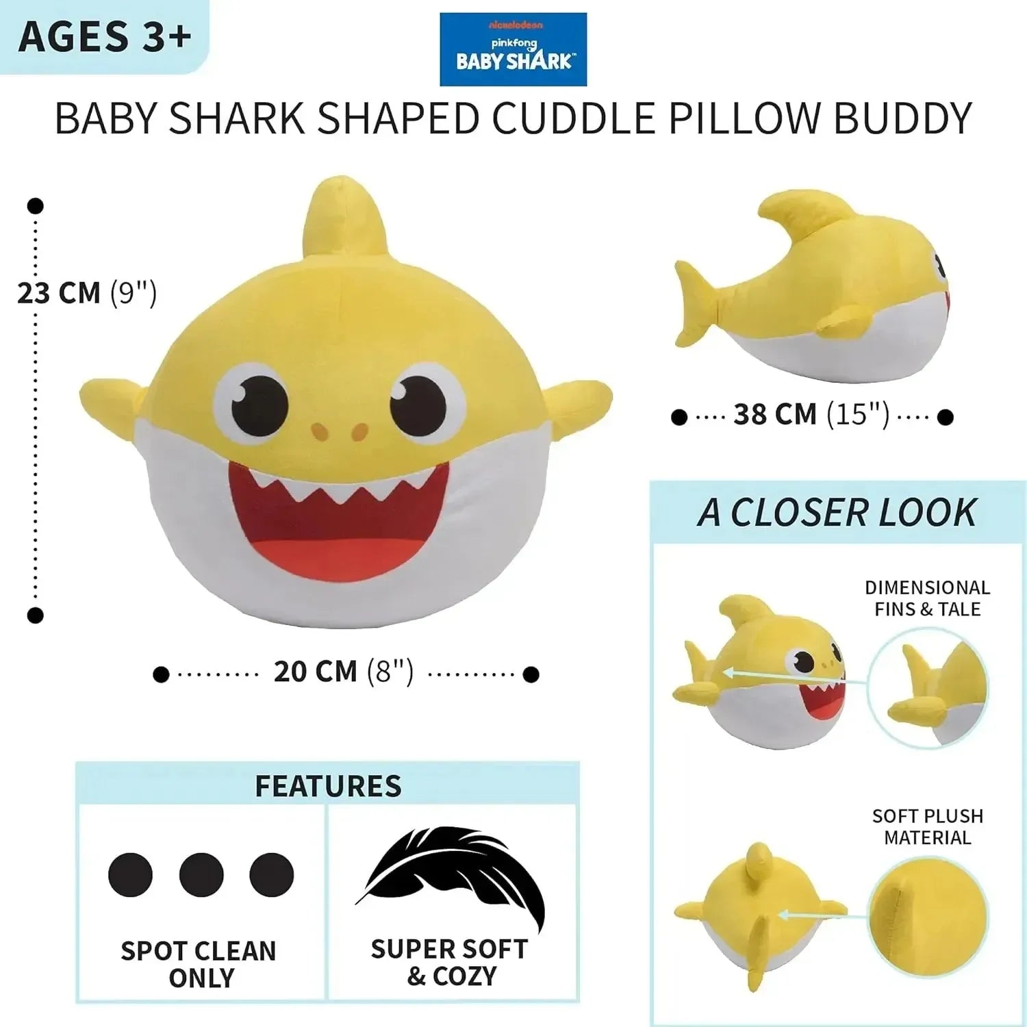 Baby Shark Cuddle Buddy Plush (30 cm)