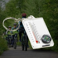 Thermometer Compass Utility Keychain