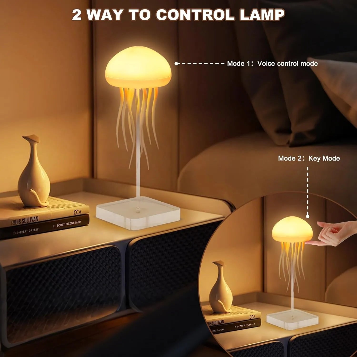 Jellyfish LED Night Light Lamp - Bear Hugs