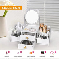 Makeup Desk Organizer with Mirror