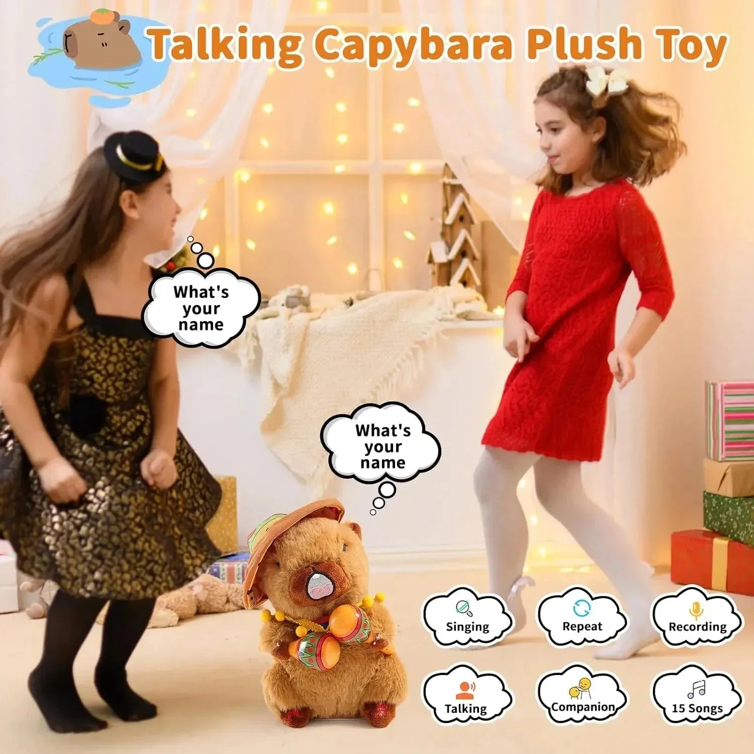 Musical Singing and Dancing Capybara Plushies (20 cm)