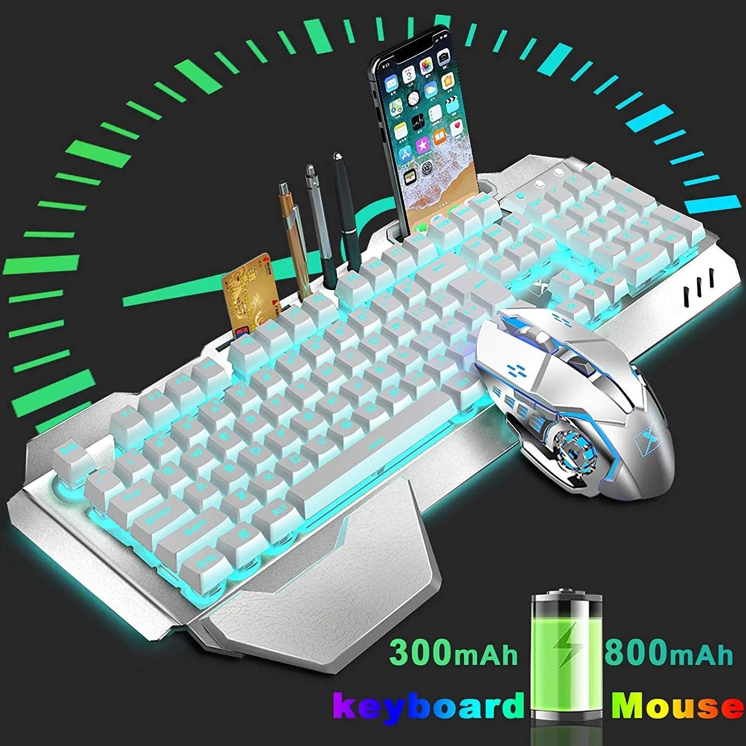 QZUKOY Mechanical Feel Gaming Keyboard and Mouse