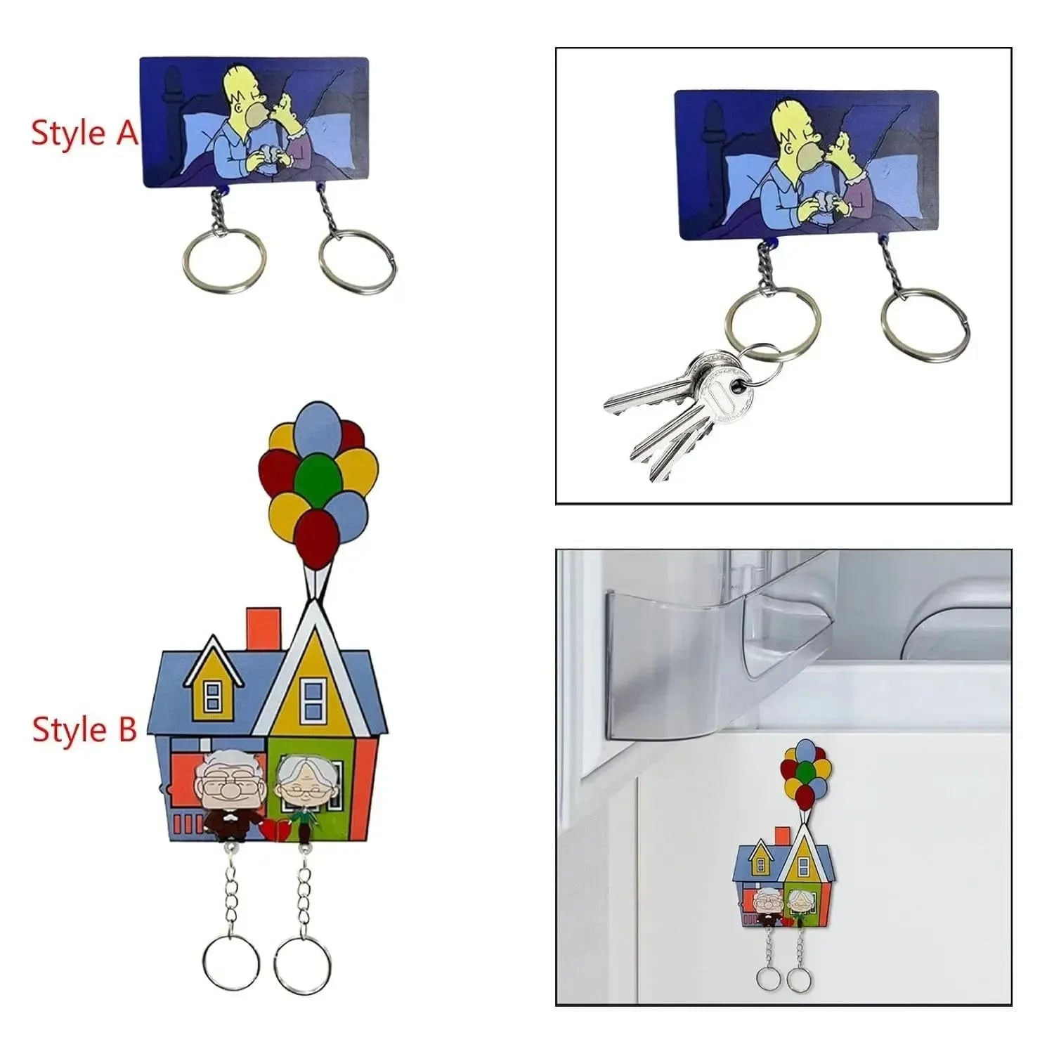 Simpsons Comfort Zone Couple Keychain