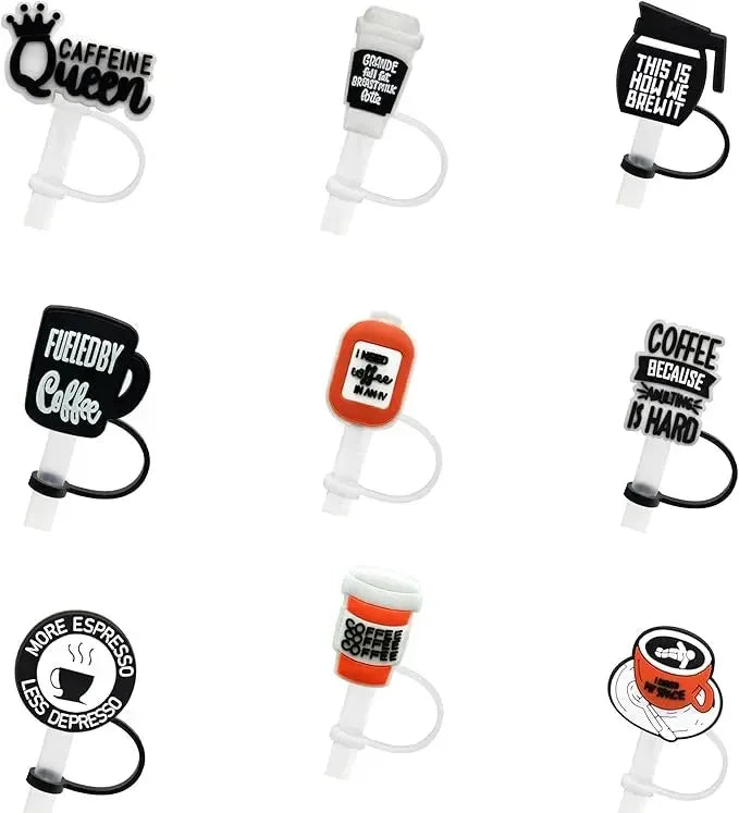 Brewtiful Coffee Themed Straw Toppers For 30 oz/40 oz Tumblers