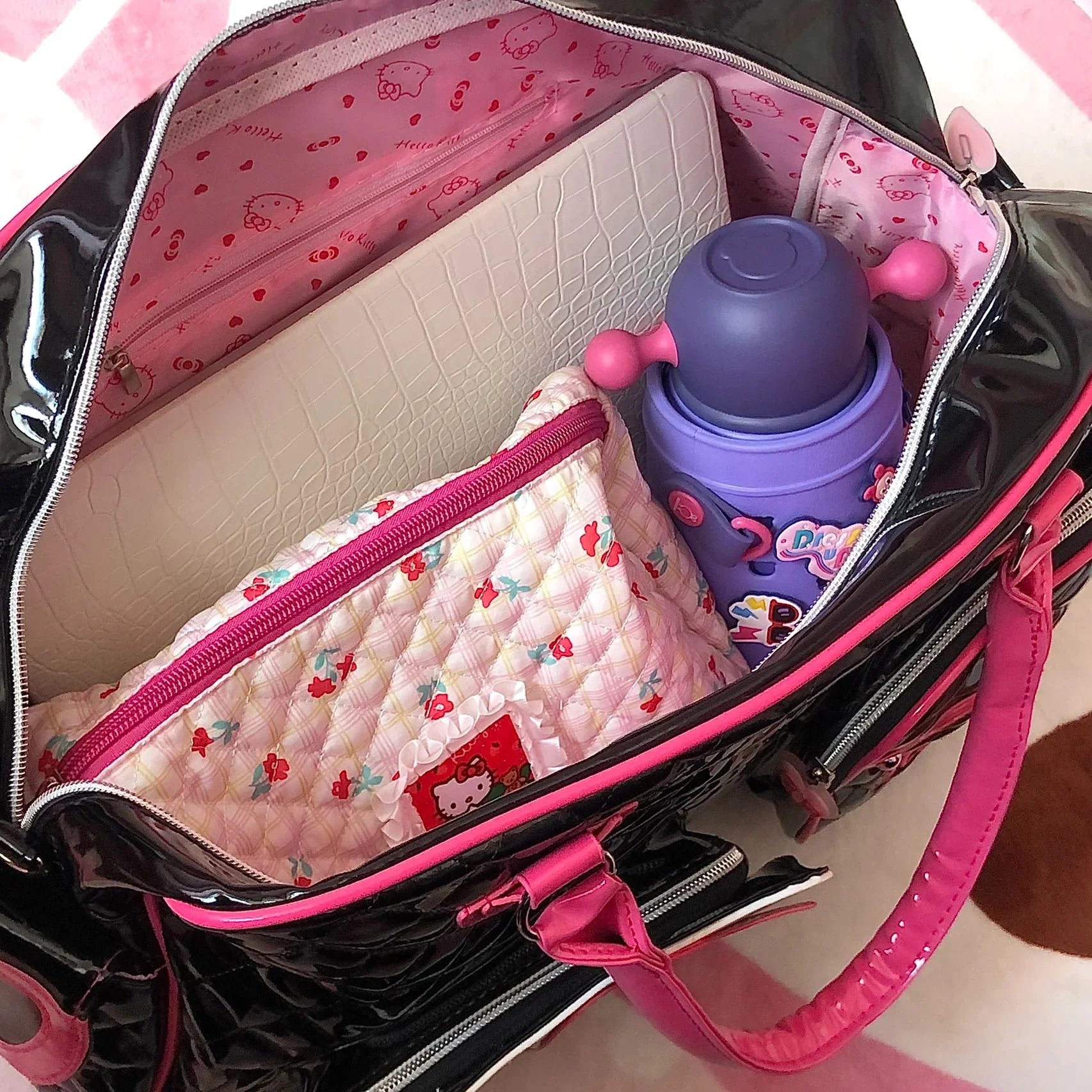 Hello Kitty Luxe Weekender Duffel Bag