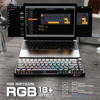 ATTACK SHARK X66 Wireless Mechanical Keyboard with 8K Coiled Cable - Bear Hugs