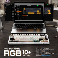 ATTACK SHARK X66 Wireless Mechanical Keyboard with 8K Coiled Cable - Bear Hugs